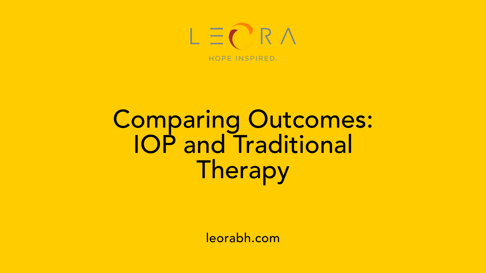 Comparing Outcomes: IOP and Traditional Therapy