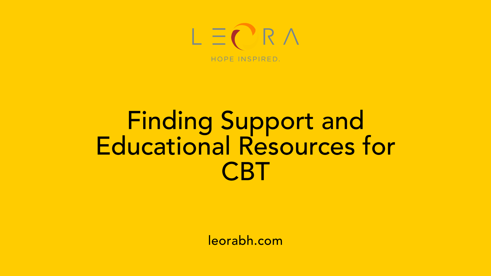 Finding Support and Educational Resources for CBT