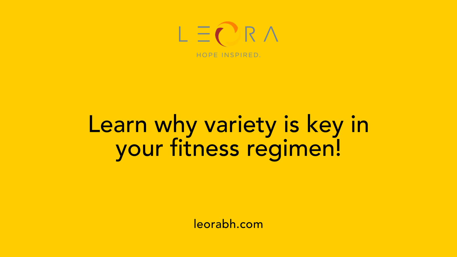 Learn why variety is key in your fitness regimen!