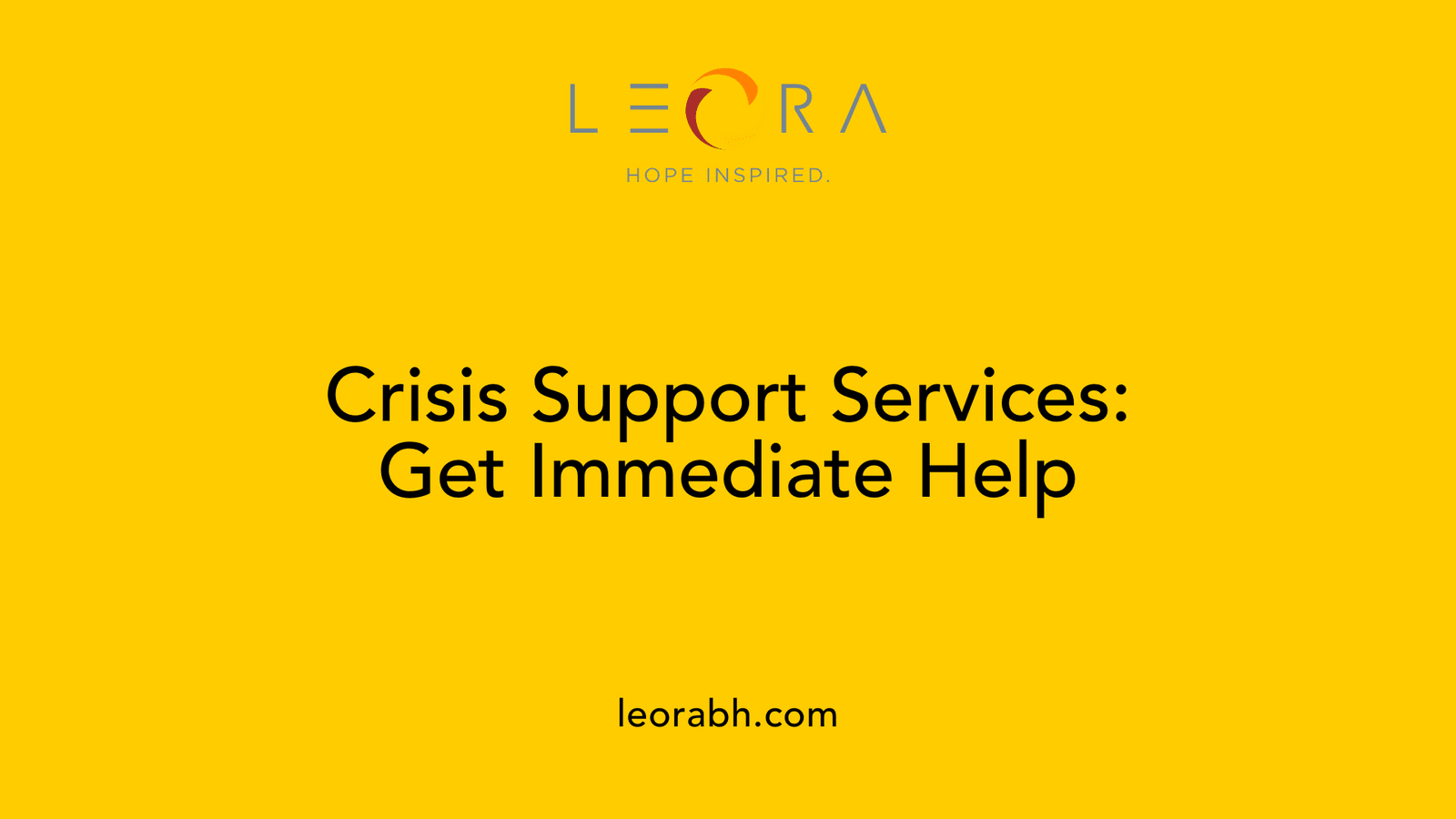 Crisis Support Services: Get Immediate Help