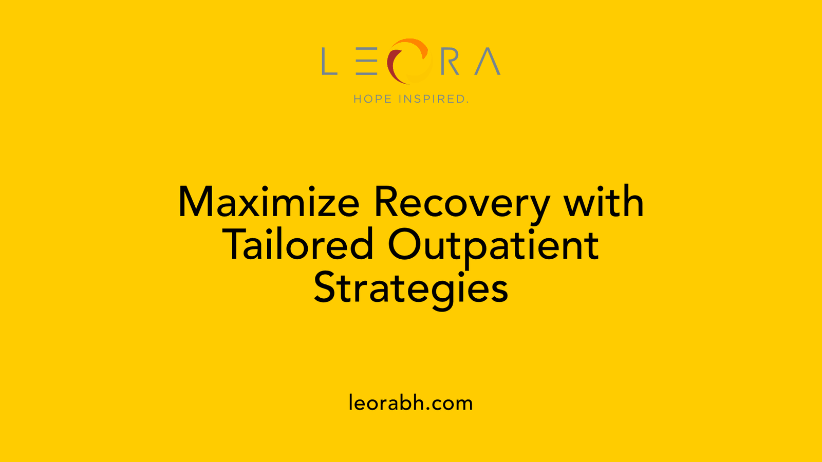 Maximize Recovery with Tailored Outpatient Strategies